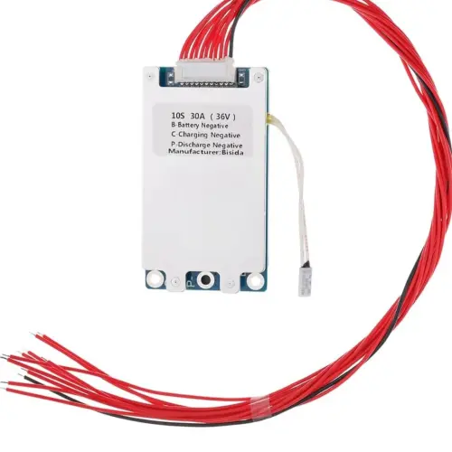 10S BMS 36V 30A Placa de protección PCB de iones de litio con cable de equilibrio y NTC, diez protecciones funcionales, puertos divididos, para batería de iones de litio (10S 36V 30A)'s photo #1