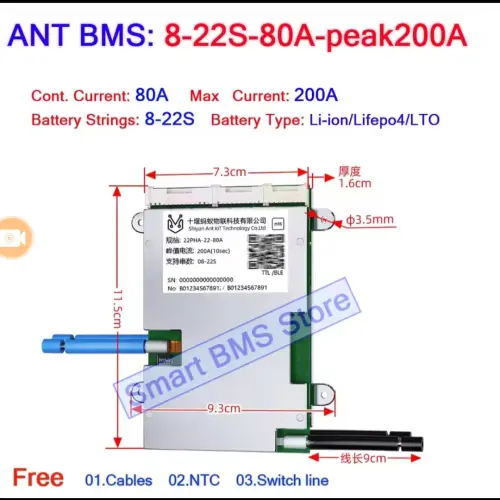Bms 8 a 22s ant bms inteligente ...apk para el control adecuado de su bateria's photo #1