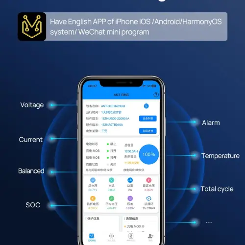 Bms 8 a 22s ant bms inteligente ...apk para el control adecuado de su bateria's photo #10