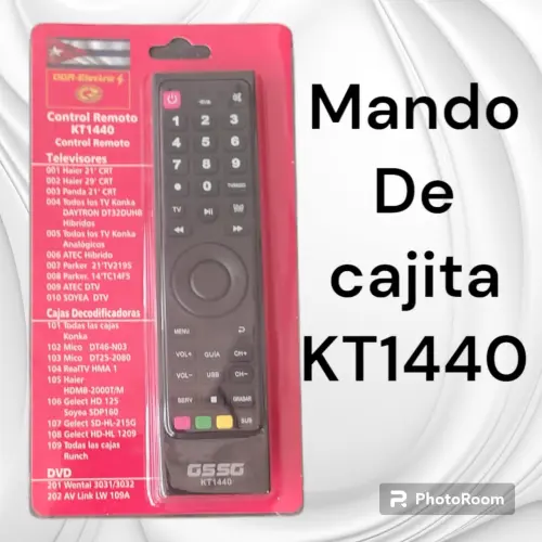 Mandos universales KT1440...para televisores , cajas decodificadores y DVD's photo #1