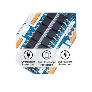 24S BMS 72V 50A Lifepo4 Sistema de gestión de baterías PCB placa de protección con cable de equilibrio y NTC, diez protecciones funcionales, puerto común, para batería Lifepo4 (24S 72V 50A) miniatura 4